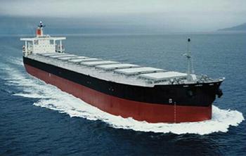 Bulk coal carrier of the type that would travel to and from the Gateway Pacific Terminal at Cherry Point