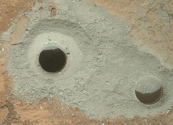 drill hole Mars