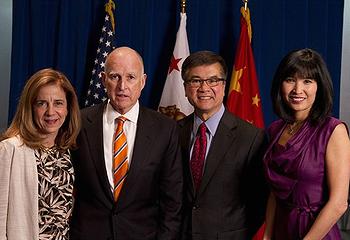 California First Lady Anne Gust Brown, Governor Edmund G. Brown Jr., U.S. Ambassador to China Gary Locke and Mona Lee Locke (Photo courtesy Office of the Governor)