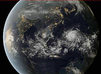typhoon from space