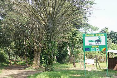 A new sign marks the entrance to Odzala-Kokoua National Park (Photo courtesy African Parks)