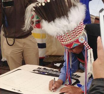 Chief signs