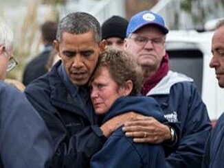 Obama, Sandy, survivor