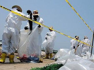 oil spill workers