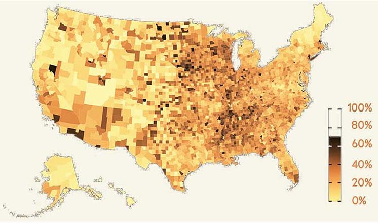 map, COVID cases