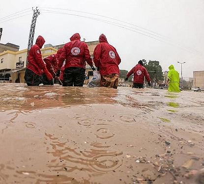 Libya Red Crescent volunteers
