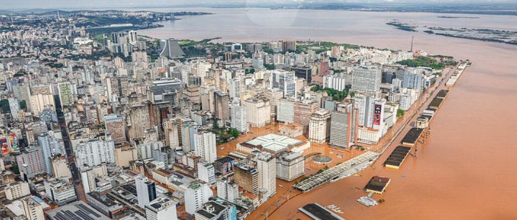 Flooded Porto Alegre, Brazil