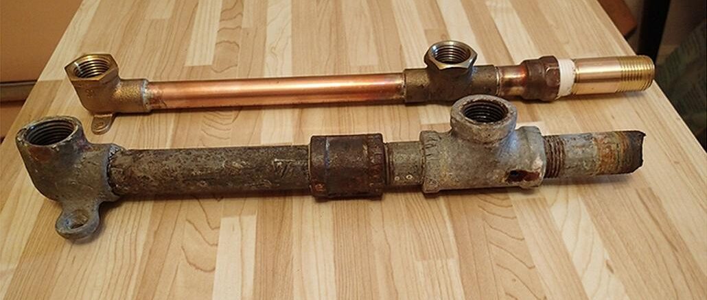 lead pipe and copper pipe