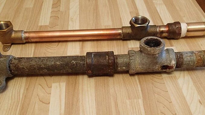 lead pipe and copper pipe