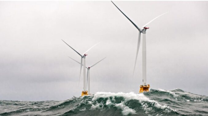 Wind turbines offshore Rhode Island