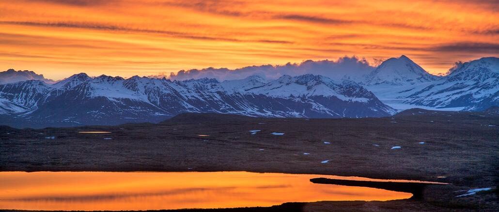 Sunset over Alaska