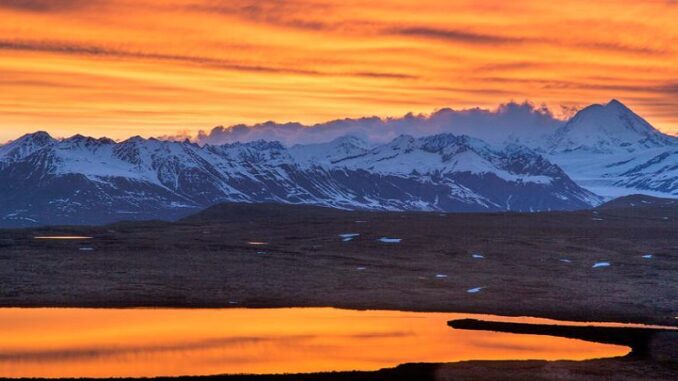 Sunset over Alaska