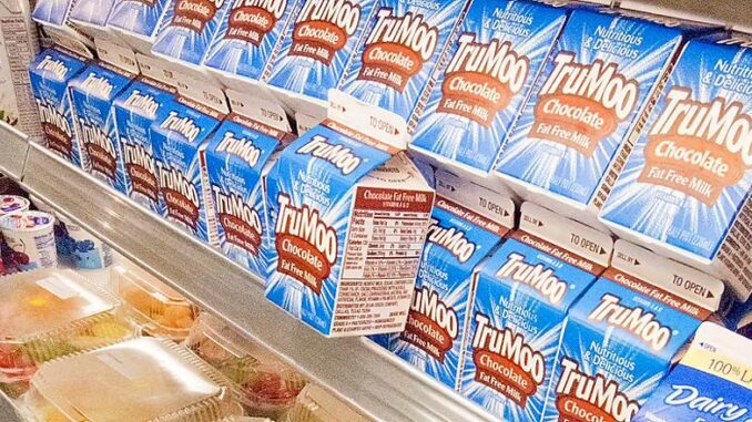 milk in cafeteria