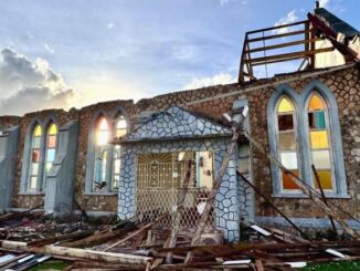 Anglican church Jamaica roof lost